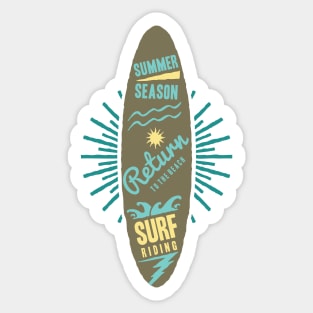 Surf Riding Sticker